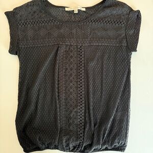 Max Studio Black Lace T-Shirt
